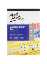 Mont Marte Watercolour Pad German Paper A5 180gsm 15sht - Al Masam Stationery LLC