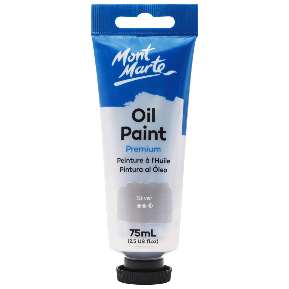 Mont Marte Oil Paint 75ml - Silver - Al Masam Stationery LLC