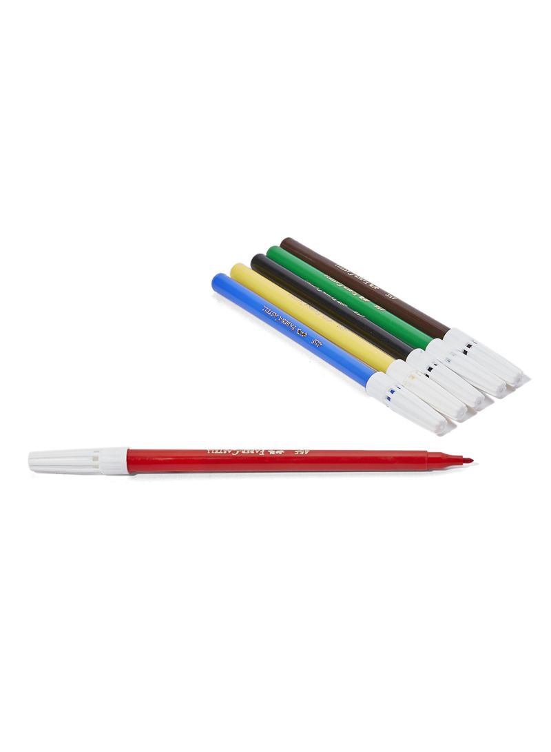FABER-CASTELL Fibre Tip Pens - (Pack of 6) - Al Masam Stationery LLC