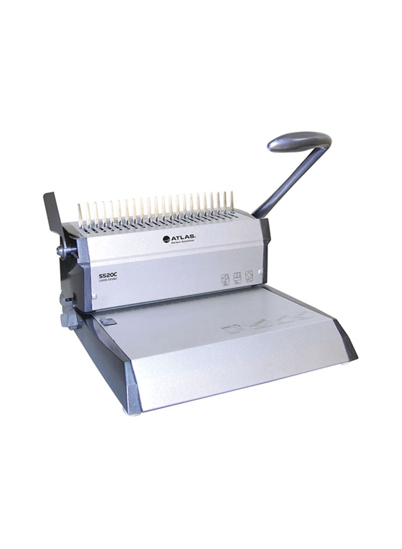 Atlas Manual Comb Punch&Binding Machine 20Sheet - Al Masam Stationery LLC