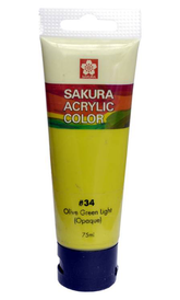 SAKURA ACRYLIC 75ML OLIVE GREEN LIGHT - Al Masam Stationery LLC