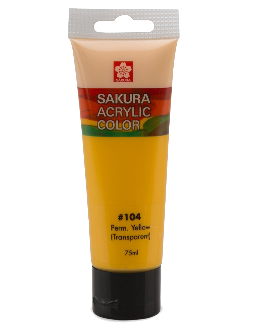 SAKURA ACRYLIC 75ML PERM YELLOW - Al Masam Stationery LLC