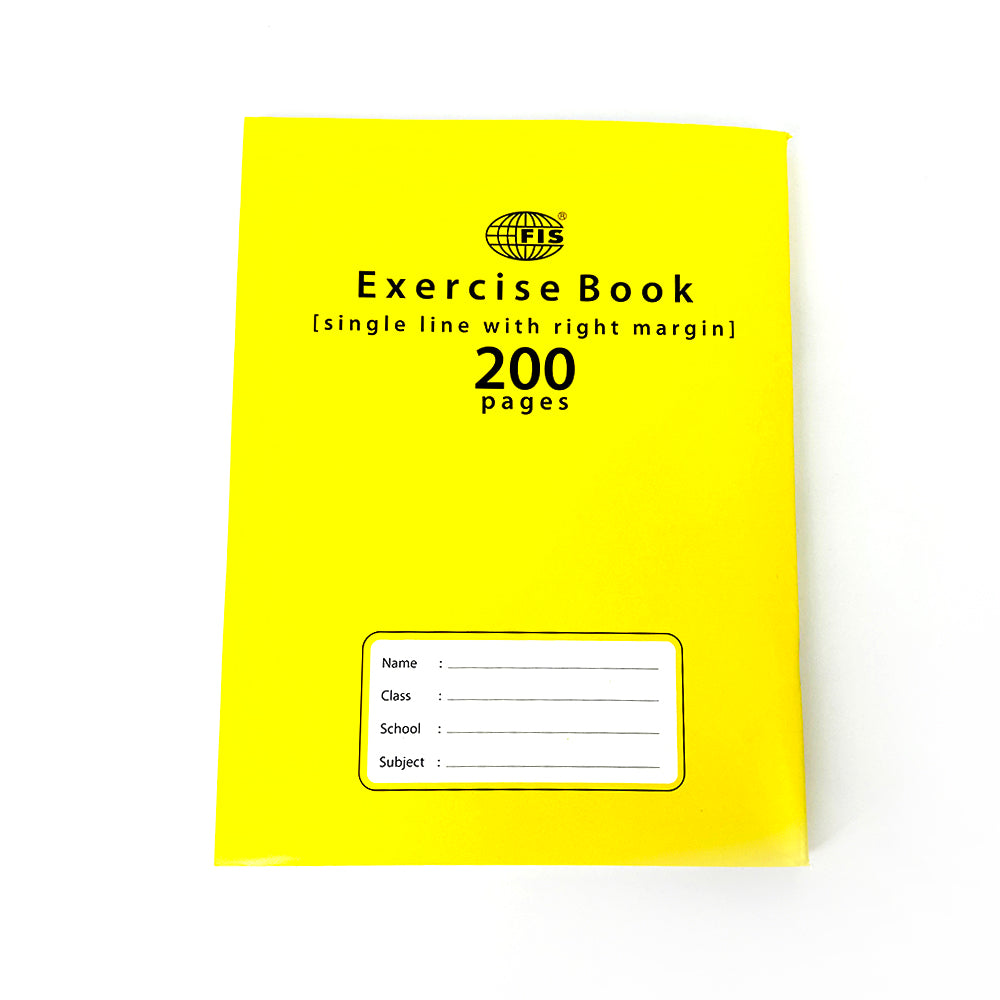FIS Right Margin Exercise Book Single Line 200 Pages - Al Masam Stationery LLC