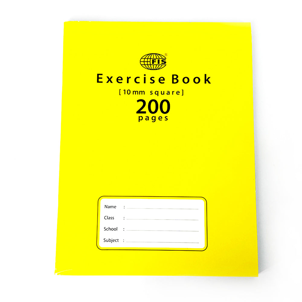 FIS EXERCISE BOOK 200 PAGES 10MM SQUARES FSEBSQ10200N - Al Masam Stationery LLC