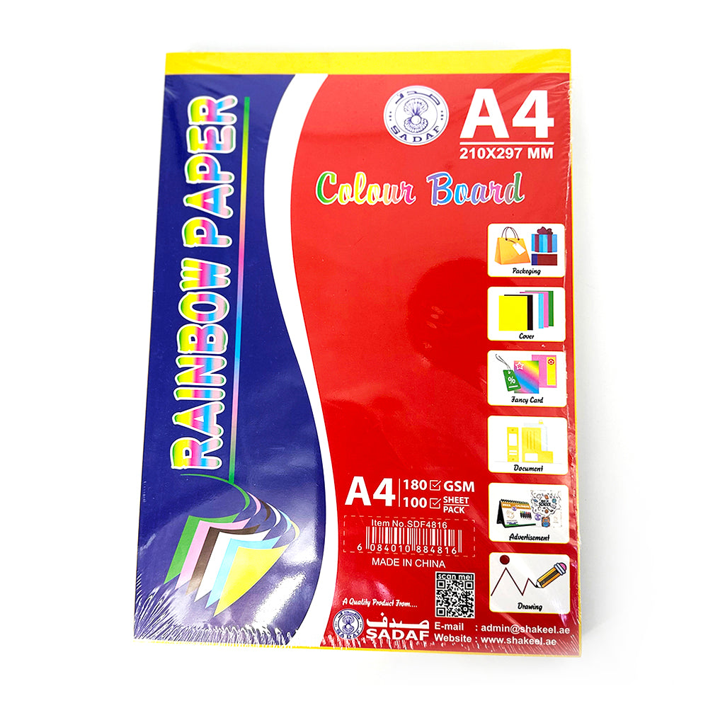 Bristol Card Rainbow 10Color (Asstd) 180gsm 100sht