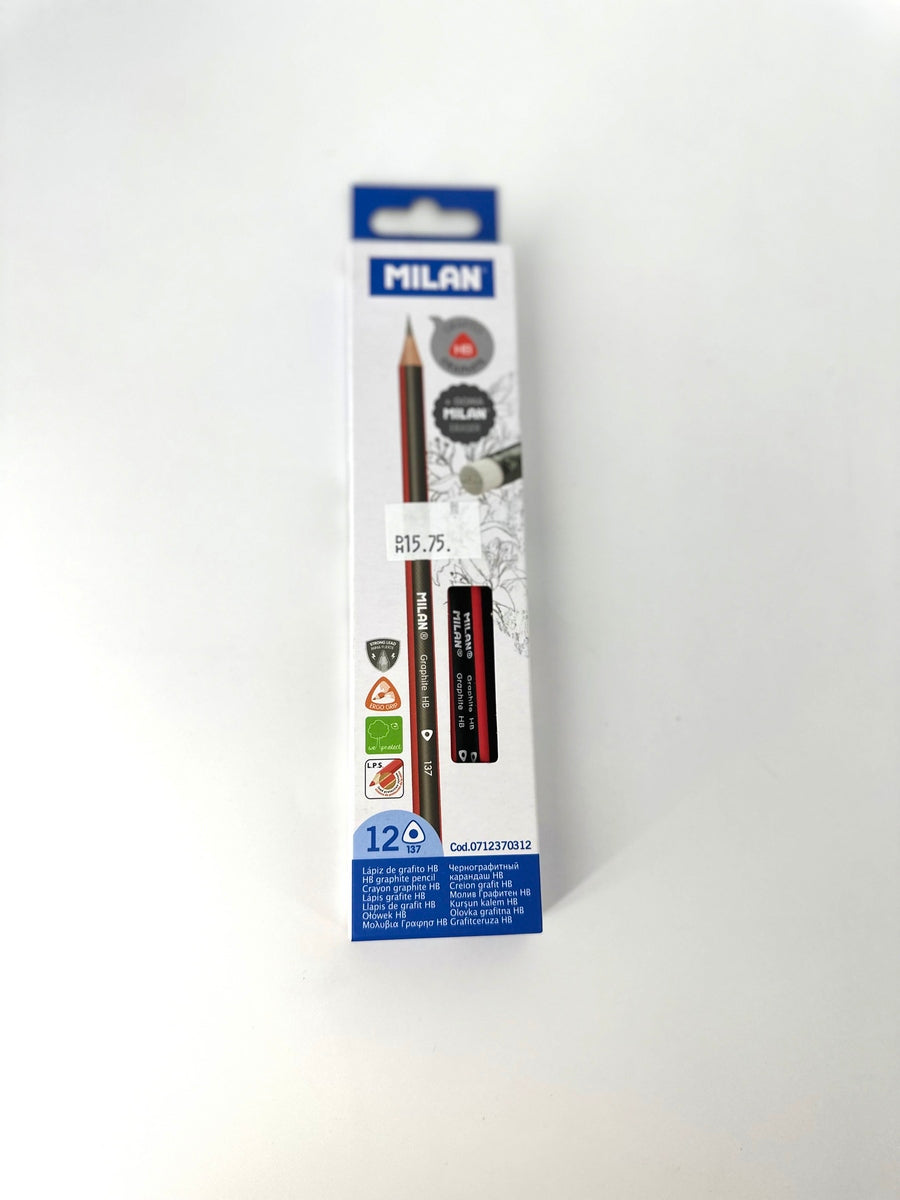 Pencil Milan Graphite Tri HB + Eraser - Al Masam Stationery LLC