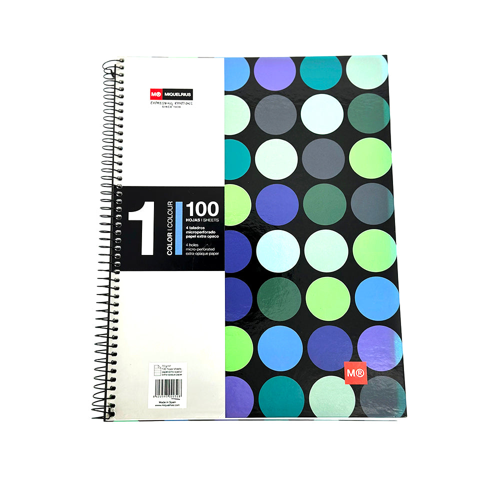 Spiral 1 Subj Notebook A4 Miquel Ruis 100sht Hor.Dots (ML2252) - Al Masam Stationery LLC
