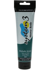 Daler Rowney Acrylic System 3 Heavy Body PHTHALO GREEN - Al Masam Stationery LLC
