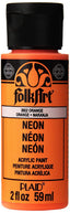 Folkart Neon Matte Acrylic Paints Neon Orange - Al Masam Stationery LLC
