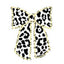 Fabric Iron On - Snow Leopard Bow W/Nailheads - Al Masam Stationery LLC