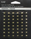 Hot Fix Iron On - Nailhead Pyramid Shiny Gold - Al Masam Stationery LLC