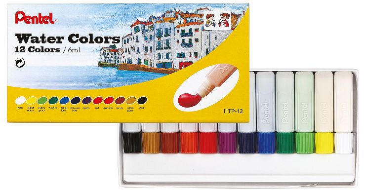 Pentel HTP Water Colour Paint - (Pack of 12) - Al Masam Stationery LLC