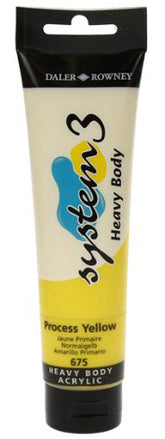 Daler Rowney Acrylic System 3 Heavy Body PROCESS YELLOW - Al Masam Stationery LLC
