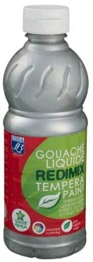 Redimix Gouache Tempera Paint Silver 500ml - Al Masam Stationery LLC
