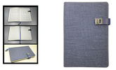 Dark Gray- A5 - Fabric Cover Notebook - Al Masam Stationery LLC