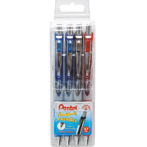Pentel BL77 Energel Retractable Roller Pen 0.7mm - (4 Pcs) - Al Masam Stationery LLC