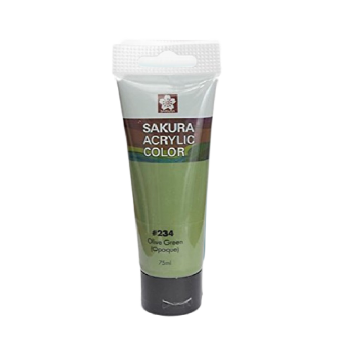 Sakura Acrylic Color Tube - Olive Green - Al Masam Stationery LLC