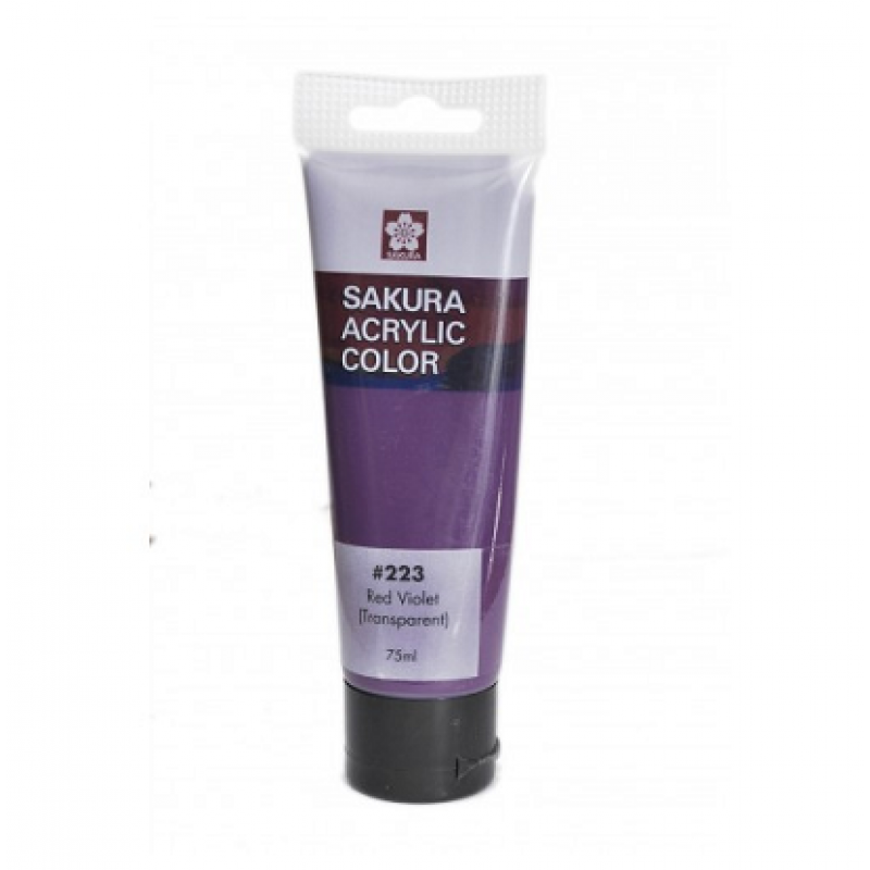 Sakura Acrylic Tube - Transparent (Red Violet) -75 ml - Al Masam Stationery LLC