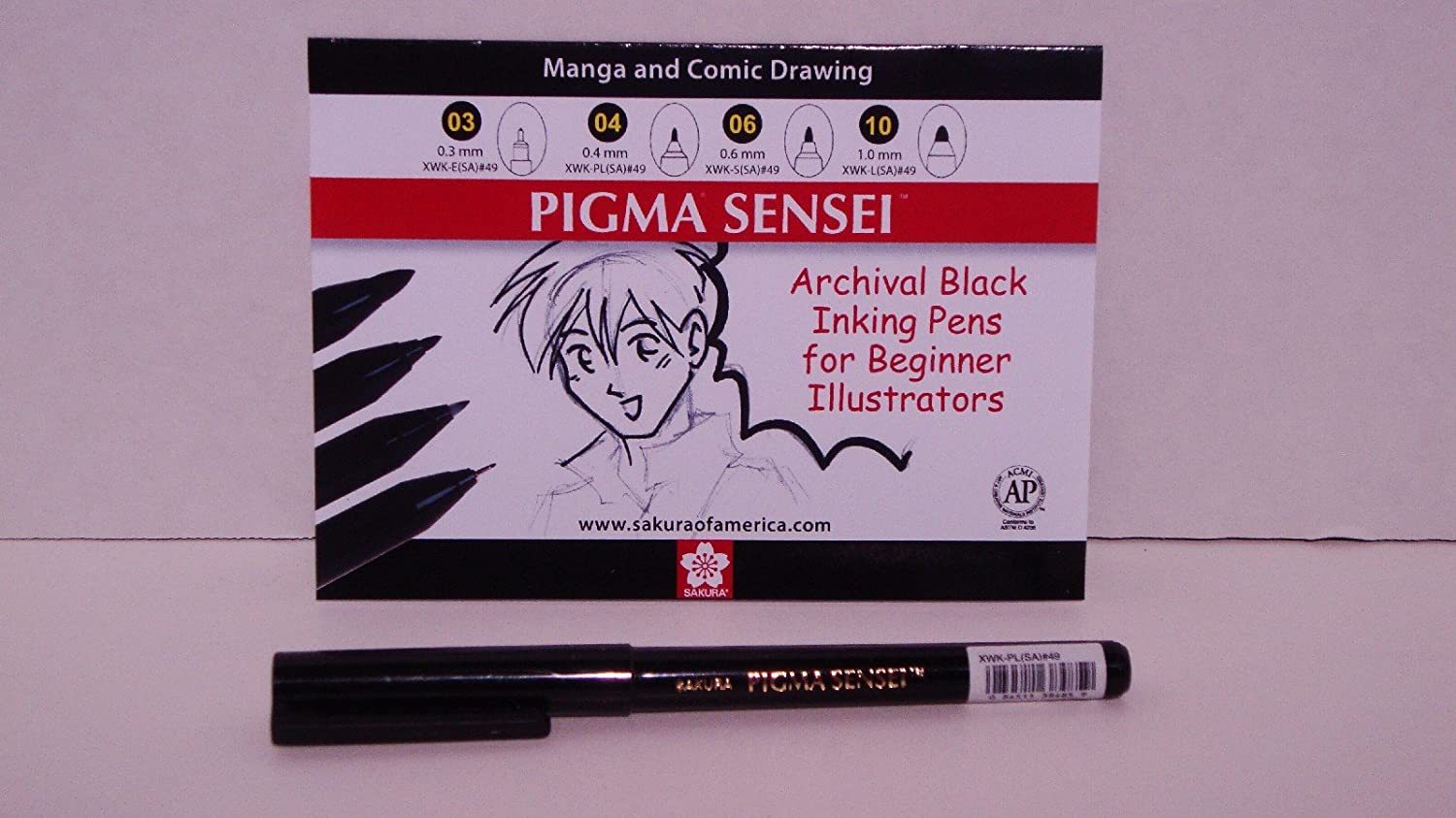 Sakura Pigma Sensei Pens .04 mm durable plastic tip black - Al Masam Stationery LLC