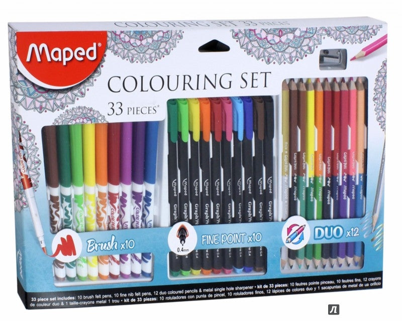 Maped Adult Coloring 33 Pcs Pack - Al Masam Stationery LLC
