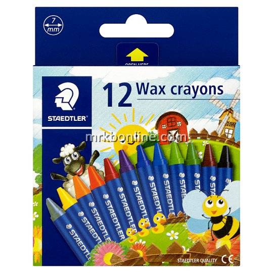 Staedtler 2200-NC Wax Crayon - (12 Pcs) - Al Masam Stationery LLC