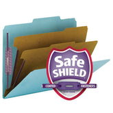 SMEAD PRESSBOARD CLASSIFICATION FILE FOLDER WITH SAFE SHIELD DIVIDERS 2" BLUE - Al Masam Stationery LLC