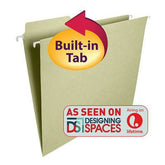 SMEAD FASTAB HANGING FOLDER 1/3 CUT BUILT IN TAB LETTER MOSS - Al Masam Stationery LLC