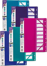 FILE ELASTIC A-Z/1-8 ELECTRA COLORS ASSRT Pack of 5 - Al Masam Stationery LLC