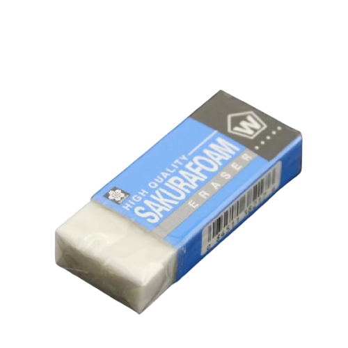 Sakura High Quality Sakura foam Eraser Professional Drawing Eraser Rubber Pencil Eraser - Al Masam Stationery LLC