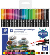 Staedtler Double-end Permanent Fibre Tip (Pack of 18) - Al Masam Stationery LLC