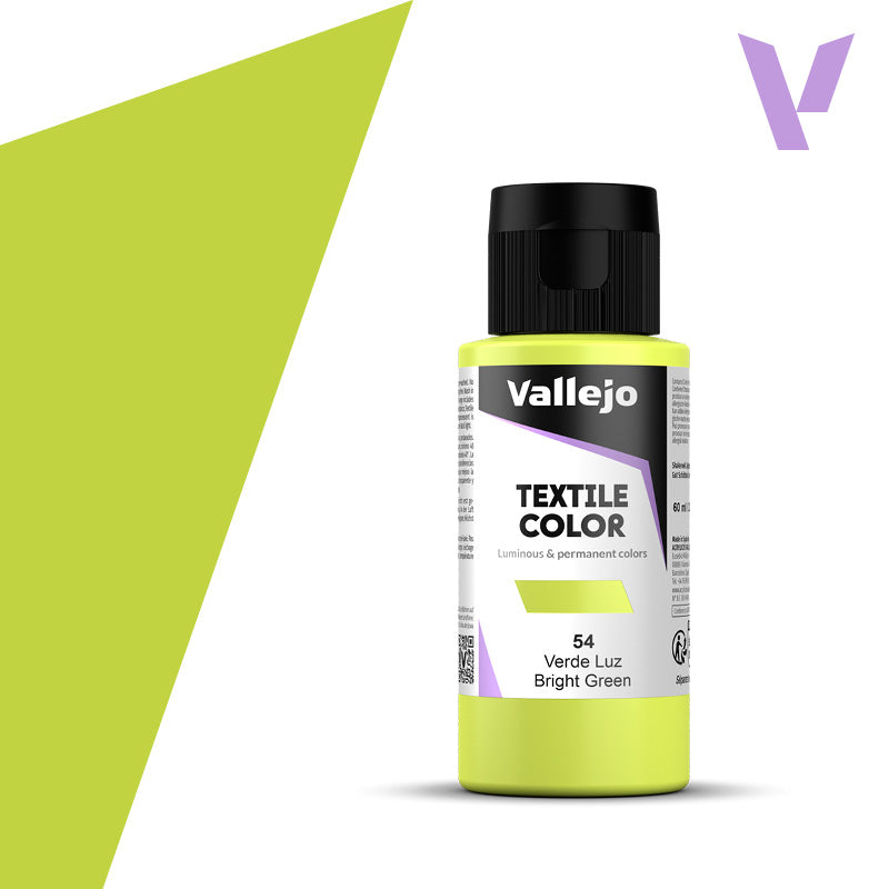VALLEJO TEXTILE COLOR 54: 60 ML. BRIGHT GREEN - Al Masam Stationery LLC