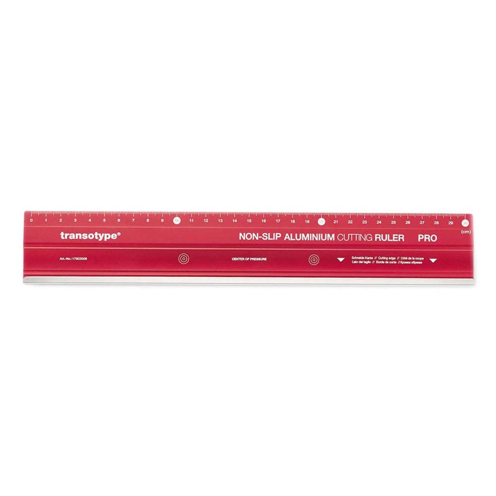 Transotype Aluminum Cuting Ruller - Length 30Cm - Al Masam Stationery LLC