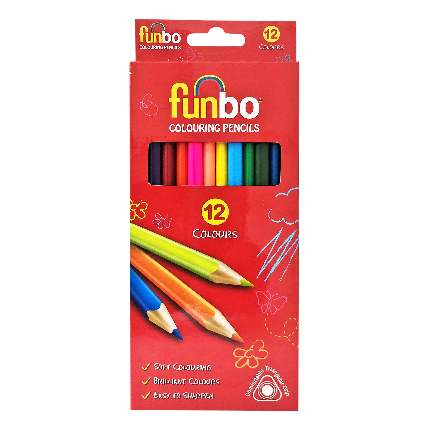 Funbo Coloring Pencils Set of 12 colors - Al Masam Stationery LLC