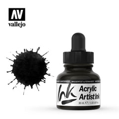 VALLEJO Acrylic Artist Ink 30ML. Black Pearl
