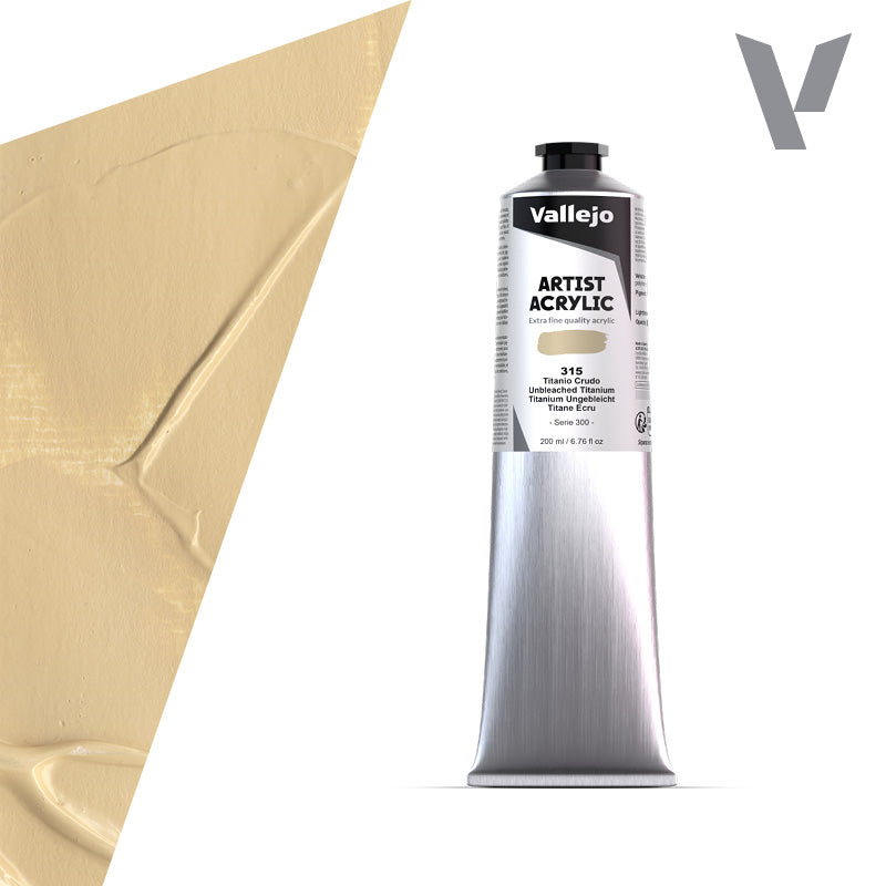 VALLEJO Acrylic Artist 315: 200 ML. Unbleached Titanium - Al Masam Stationery LLC
