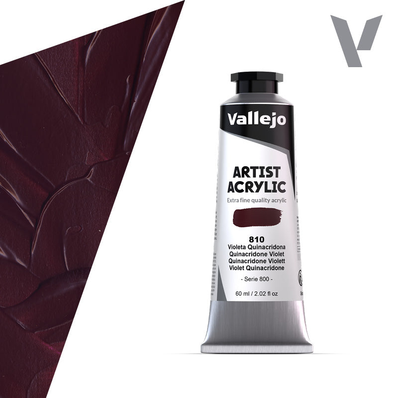 VALLEJO ACRYLIC ARTIST 810: 60 ML. QUINACRIDONE VIOLET - Al Masam Stationery LLC