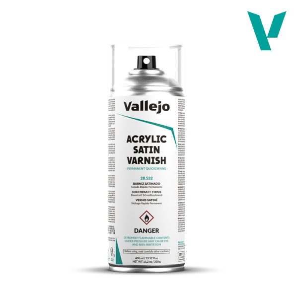 VALLEJO AEROSOL SATIN VARNISH 532-400ML. - Al Masam Stationery LLC