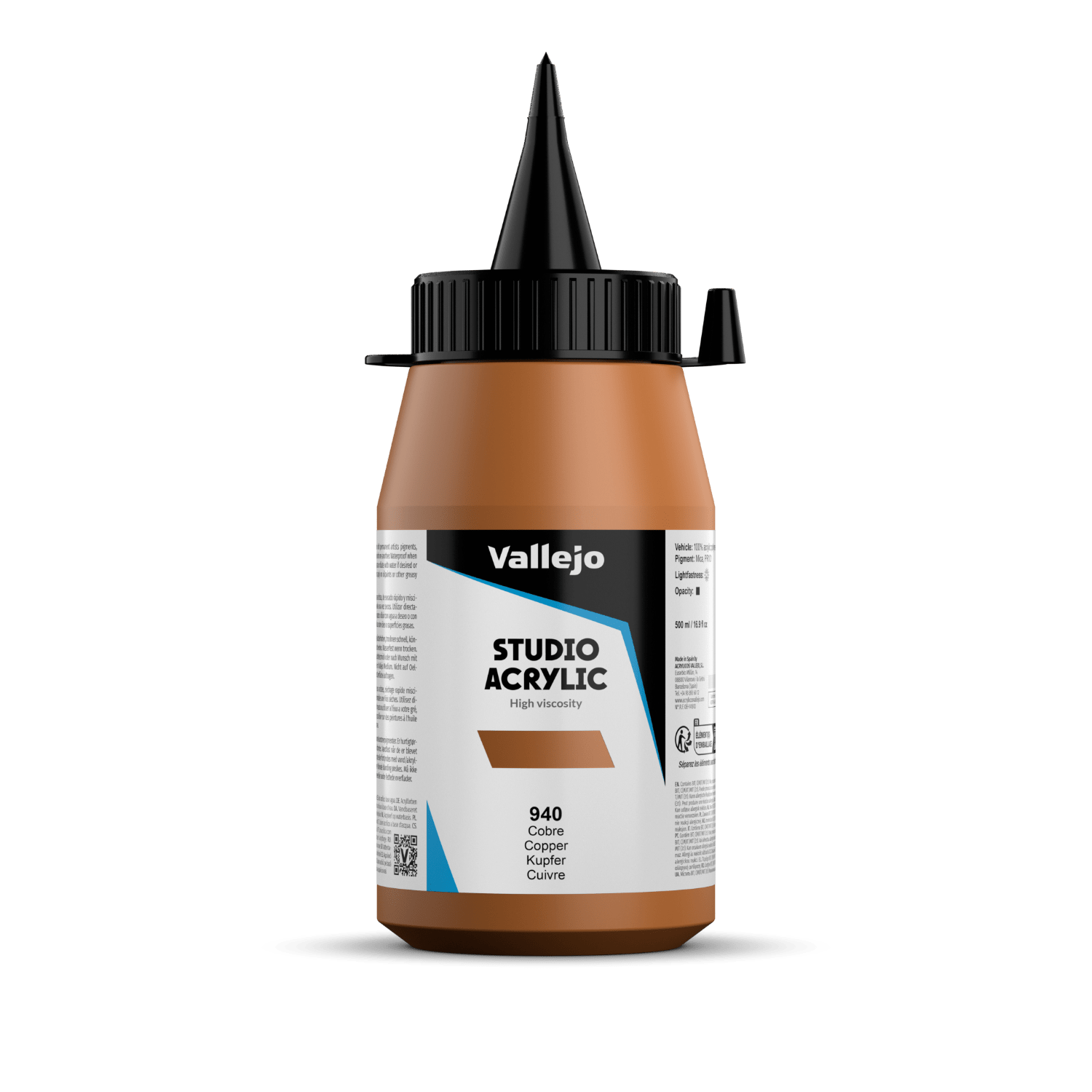 VALLEJO ACRYLIC STUDIO 940-500 ML. COPPER - Al Masam Stationery LLC