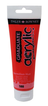 Daler Rowney Graduate Acrylic Color VERMILION - Al Masam Stationery LLC