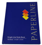 Paperline Hard Cover Single Line Notebook 100 sheets A4 Size - Al Masam Stationery LLC