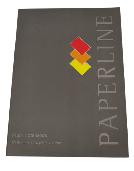 Paperline Soft Cover Plain Notebook 80 Sheets A4 Size - Al Masam Stationery LLC