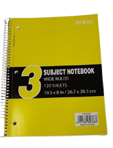 Enlivo 3 Subject Notebook - Al Masam Stationery LLC