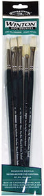 Winsor & Newton Winton Brush Set featuring three different brush sizes for painting and artistic applications.