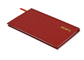 FIS Slim Diary 2024 English (1 Week at a glance) Vinyl, Hard Cover Red - Al Masam Stationery LLC