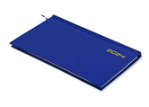 FIS Slim Diary 2024 English (1 Week at a glance) Vinyl, Hard Cover Blue - Al Masam Stationery LLC