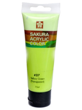 SAKURA ACRYLIC 75ML YELLOW GREEN - Al Masam Stationery LLC