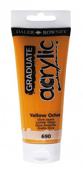 Daler Rowney Graduate Acrylic Color YELLOW OCHRE - Al Masam Stationery LLC
