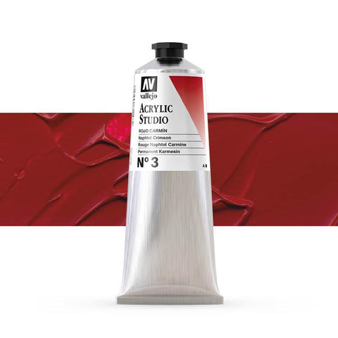 VALLEJO ACRYLIC STUDIO 3:125ML. NAPHTOL CRIMSON - Al Masam Stationery LLC