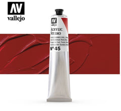 VALLEJO ACRYLIC STUDIO 45:58ML. DARK CADMIUM RED (HUE) - Al Masam Stationery LLC