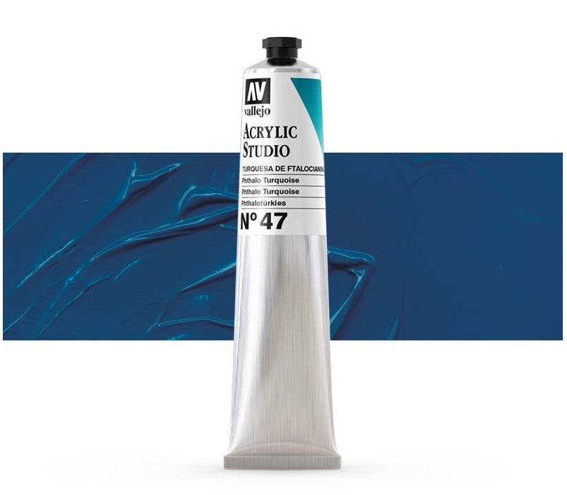 VALLEJO ACRYLIC STUDIO 47:58ML. PHTHALO TURQUOISE - Al Masam Stationery LLC